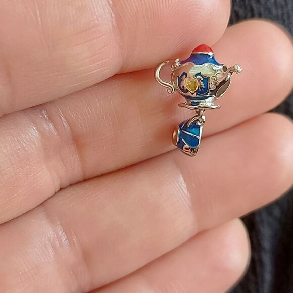 925 Sterling Silver Tea Time Charm - Picture 3 of 8